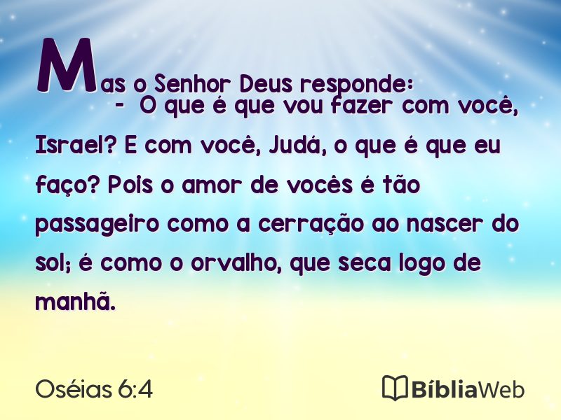 Oséias 6:4 em imagem para compartilhar