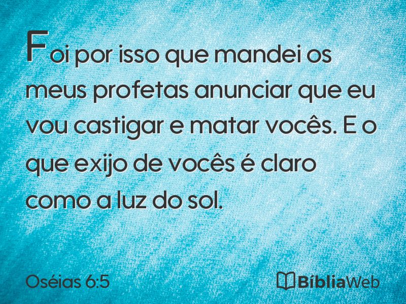 Oséias 6:5 em imagem para compartilhar