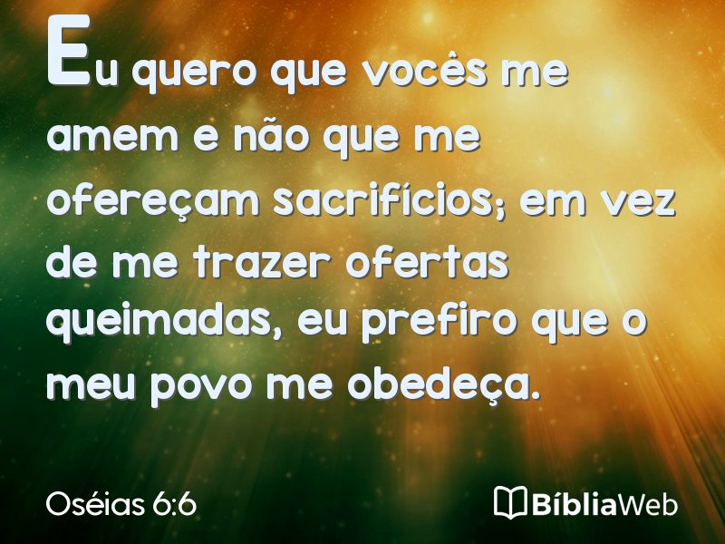 Oséias 6:6 em imagem para compartilhar