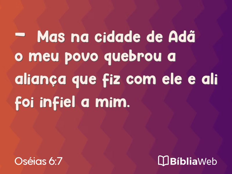 Oséias 6:7 em imagem para compartilhar