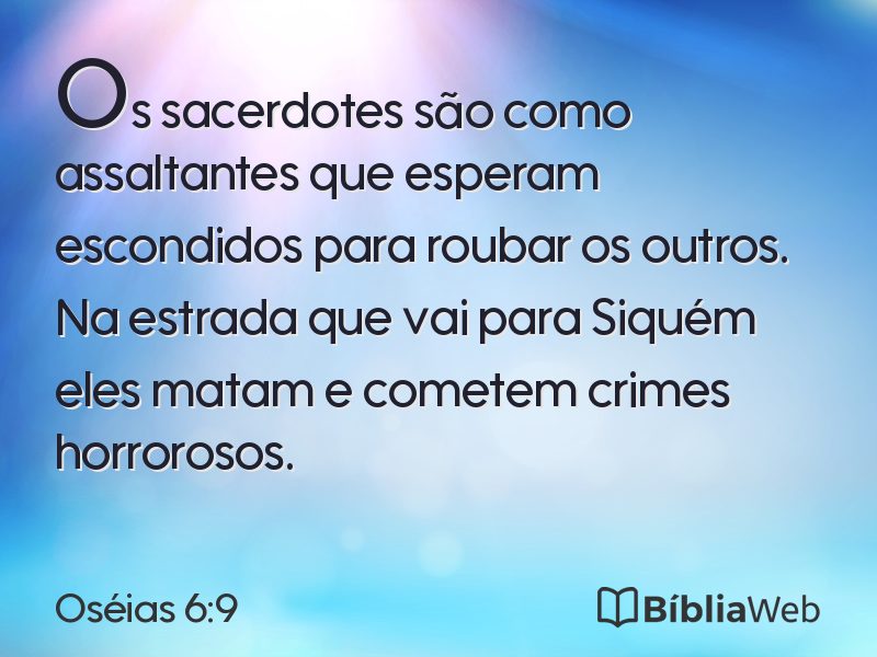Oséias 6:9 em imagem para compartilhar