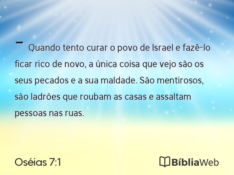 Oséias 7:1 em imagem para compartilhar