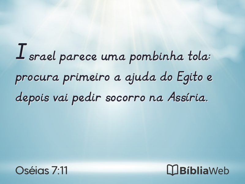 Oséias 7:11 em imagem para compartilhar