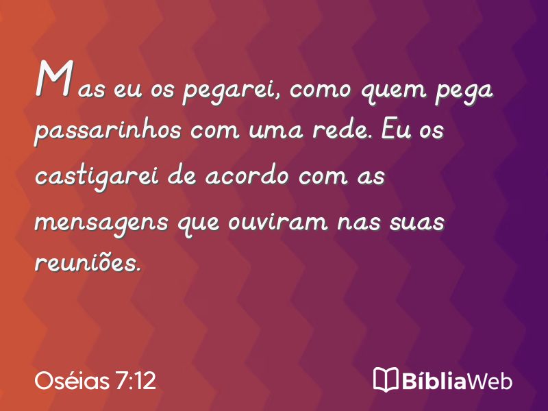 Oséias 7:12 em imagem para compartilhar