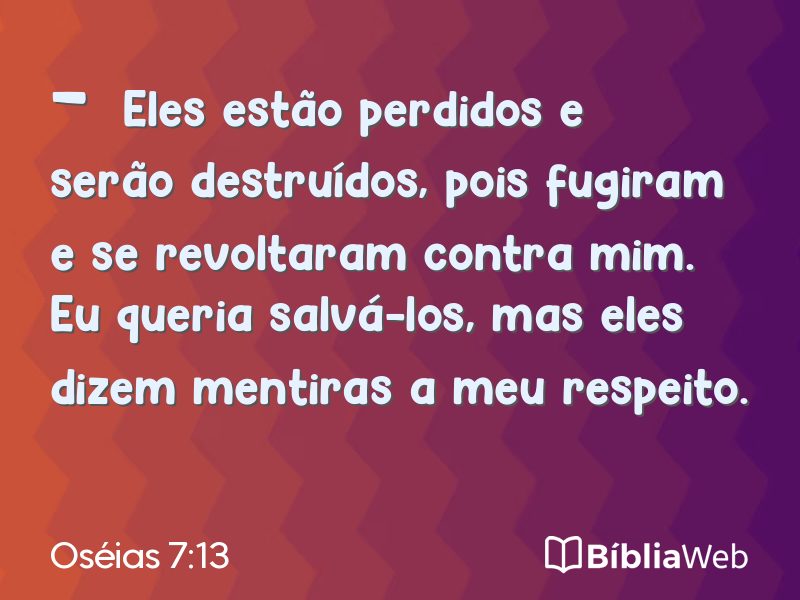 Oséias 7:13 em imagem para compartilhar