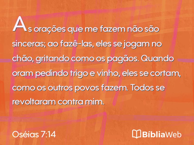 Oséias 7:14 em imagem para compartilhar