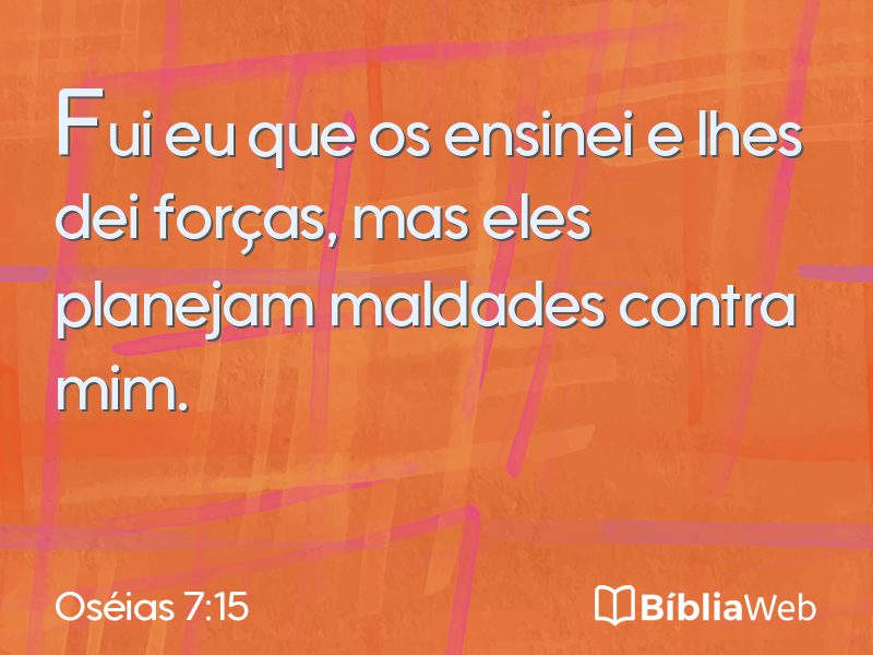 Oséias 7:15 em imagem para compartilhar