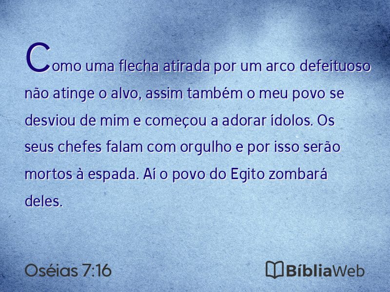 Oséias 7:16 em imagem para compartilhar