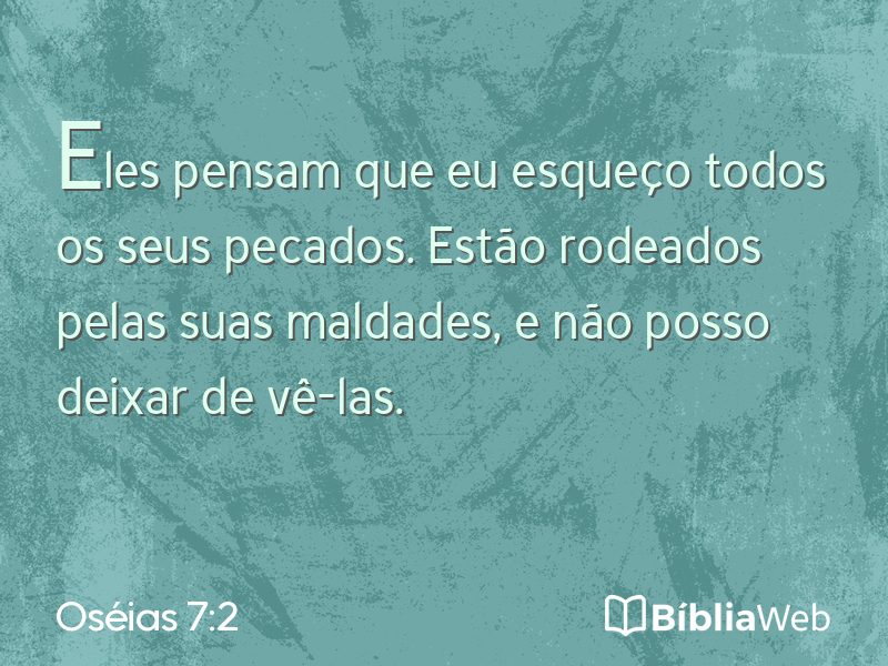 Oséias 7:2 em imagem para compartilhar