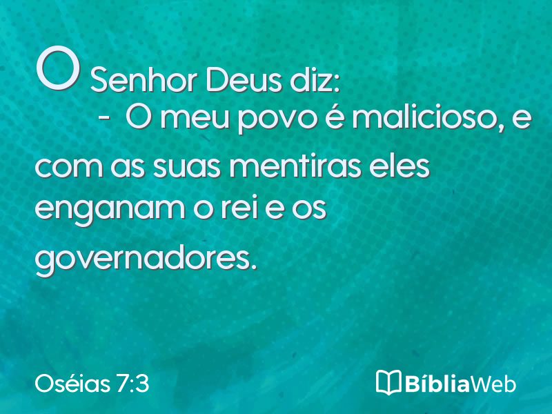 Oséias 7:3 em imagem para compartilhar