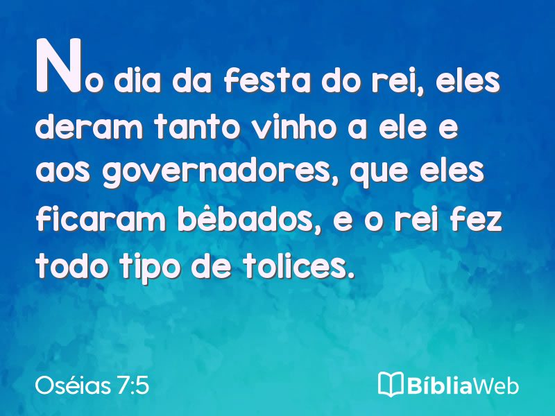 Oséias 7:5 em imagem para compartilhar