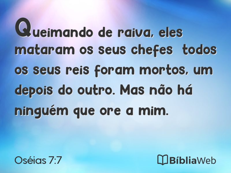 Oséias 7:7 em imagem para compartilhar
