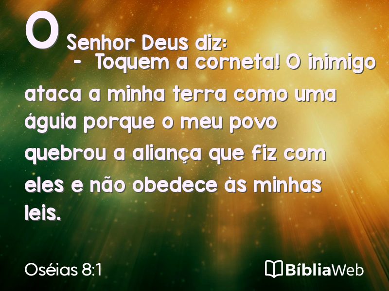 Oséias 8:1 em imagem para compartilhar