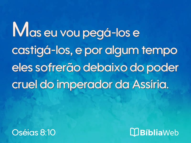 Oséias 8:10 em imagem para compartilhar