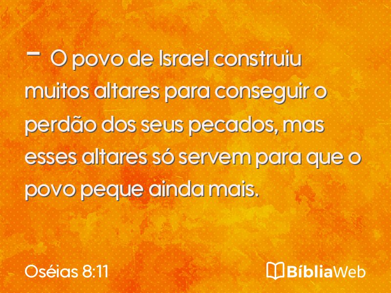 Oséias 8:11 em imagem para compartilhar