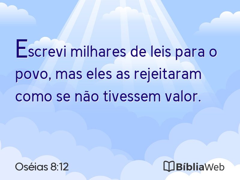 Oséias 8:12 em imagem para compartilhar