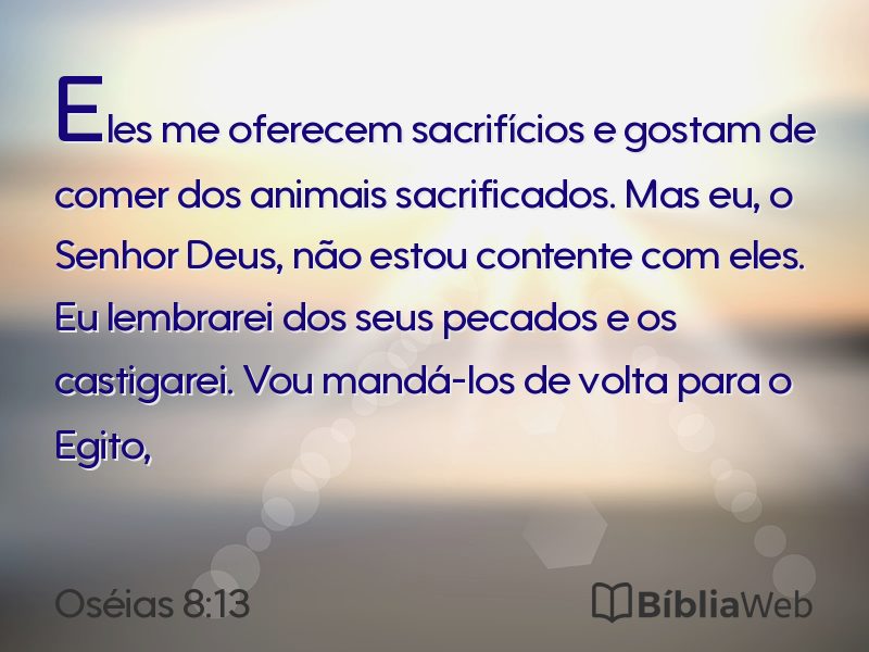 Oséias 8:13 em imagem para compartilhar