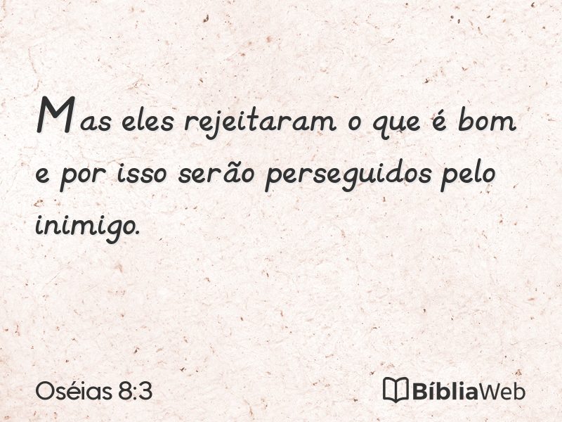 Oséias 8:3 em imagem para compartilhar