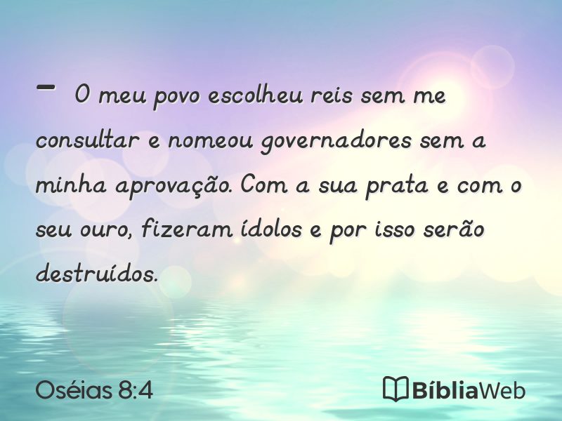 Oséias 8:4 em imagem para compartilhar
