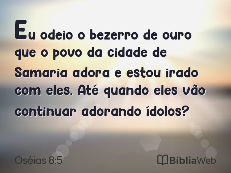Oséias 8:5 em imagem para compartilhar