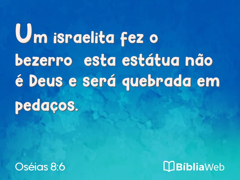 Oséias 8:6 em imagem para compartilhar