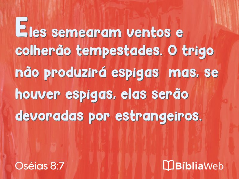Oséias 8:7 em imagem para compartilhar