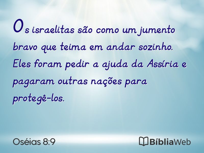 Oséias 8:9 em imagem para compartilhar