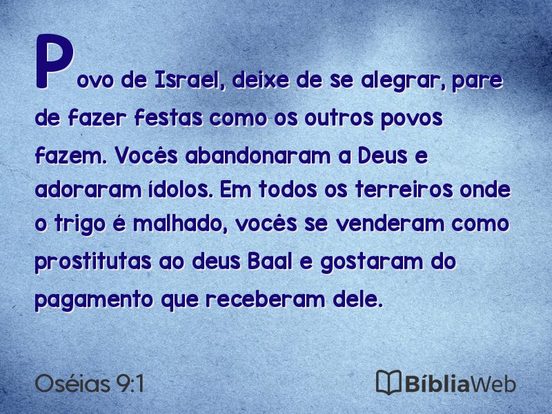 Oséias 9:1 em imagem para compartilhar