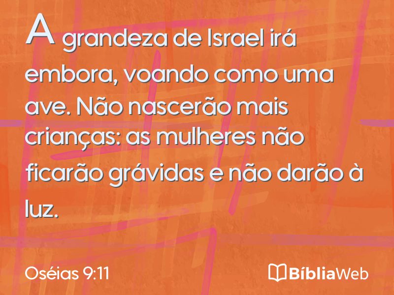 Oséias 9:11 em imagem para compartilhar