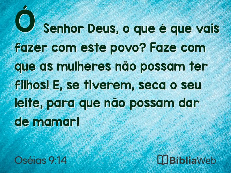 Oséias 9:14 em imagem para compartilhar