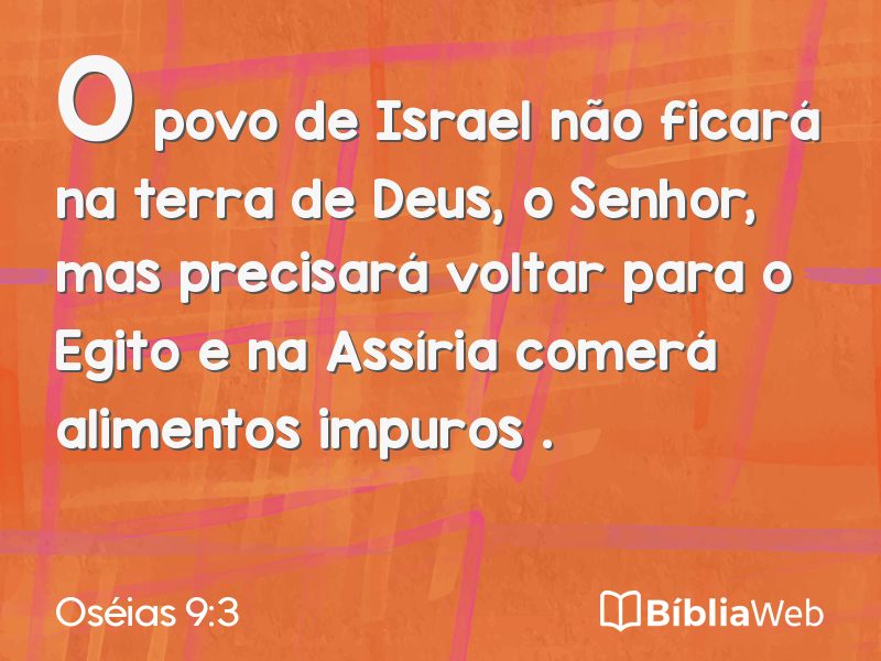 Oséias 9:3 em imagem para compartilhar