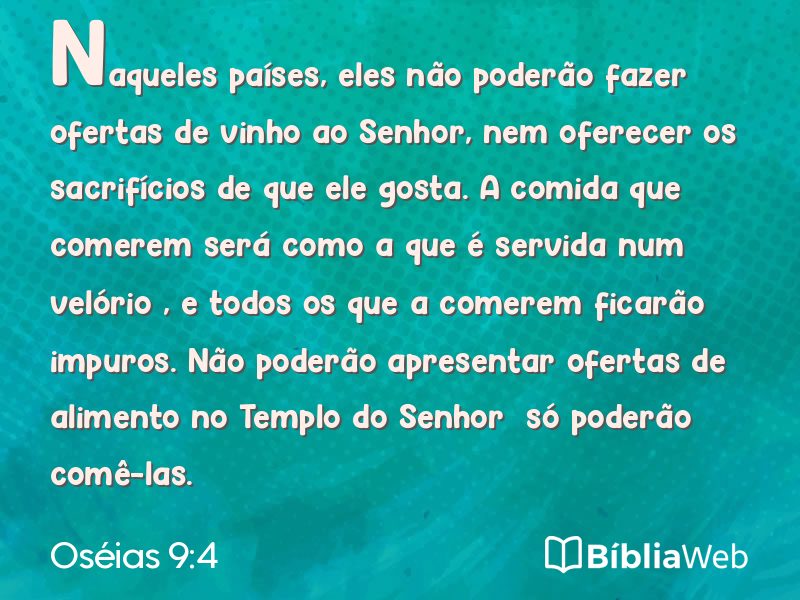 Oséias 9:4 em imagem para compartilhar