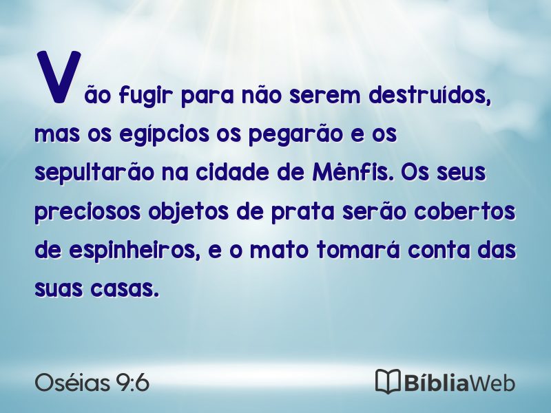 Oséias 9:6 em imagem para compartilhar