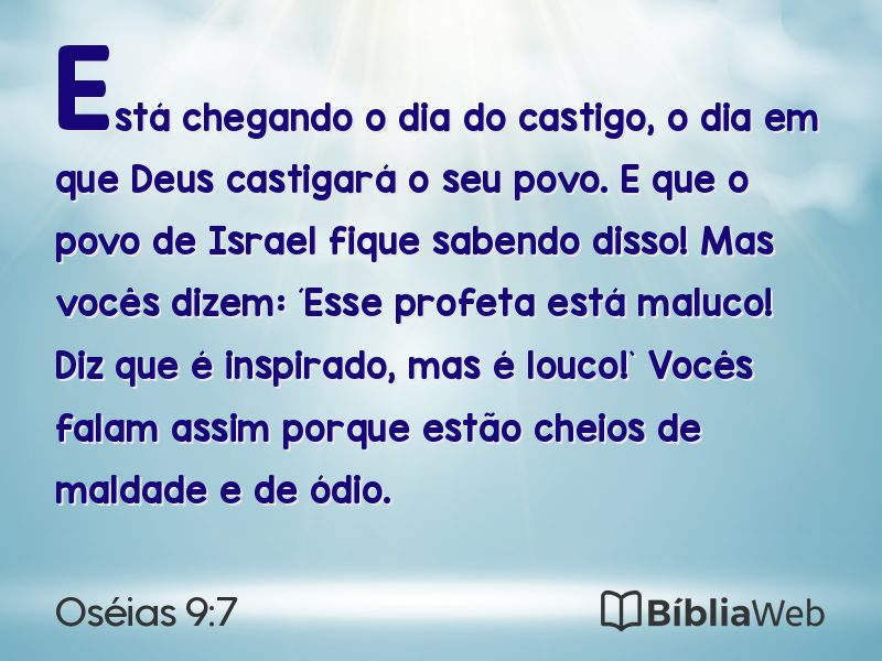 Oséias 9:7 em imagem para compartilhar