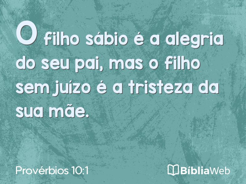 Provérbios 10:1 em imagem para compartilhar