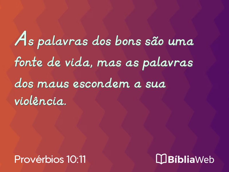 Provérbios 10:11 em imagem para compartilhar