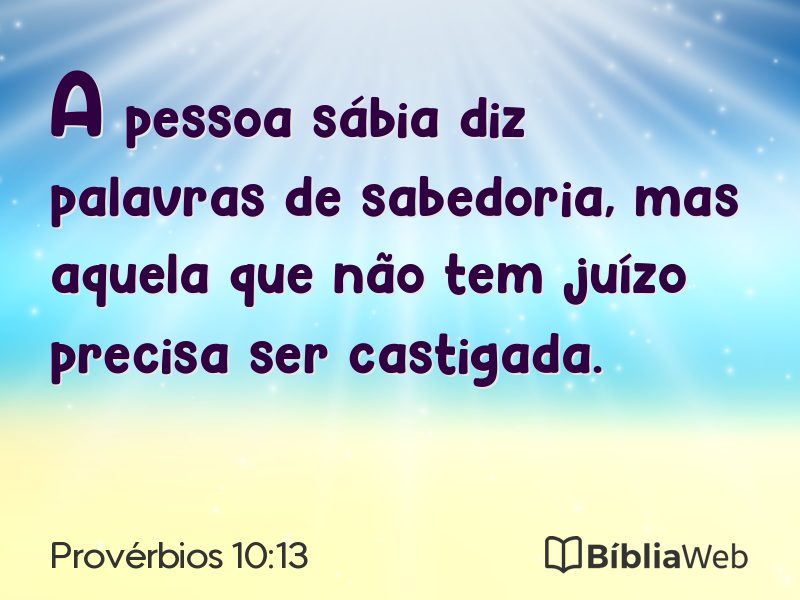 Provérbios 10:13 em imagem para compartilhar