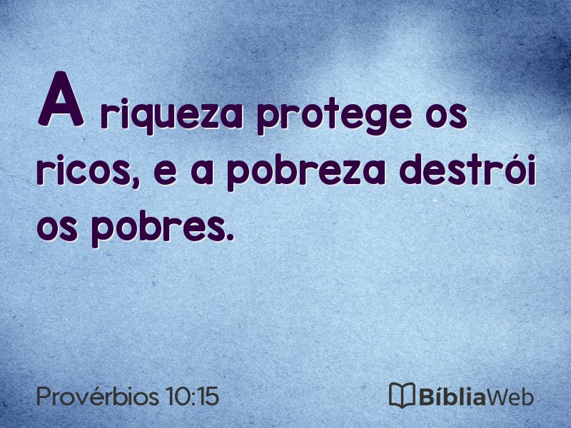 Provérbios 10:15 em imagem para compartilhar