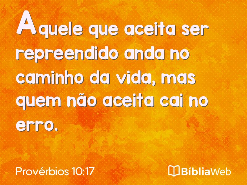 Provérbios 10:17 em imagem para compartilhar