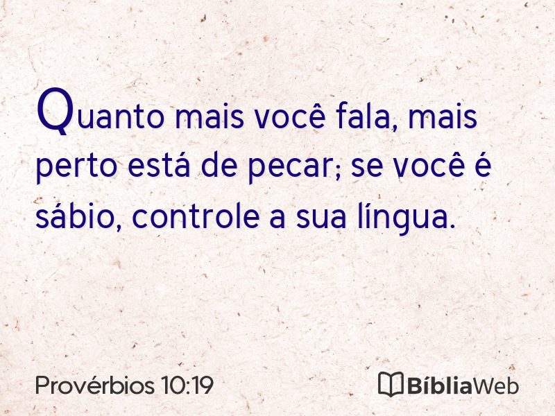 Provérbios 10:19 em imagem para compartilhar