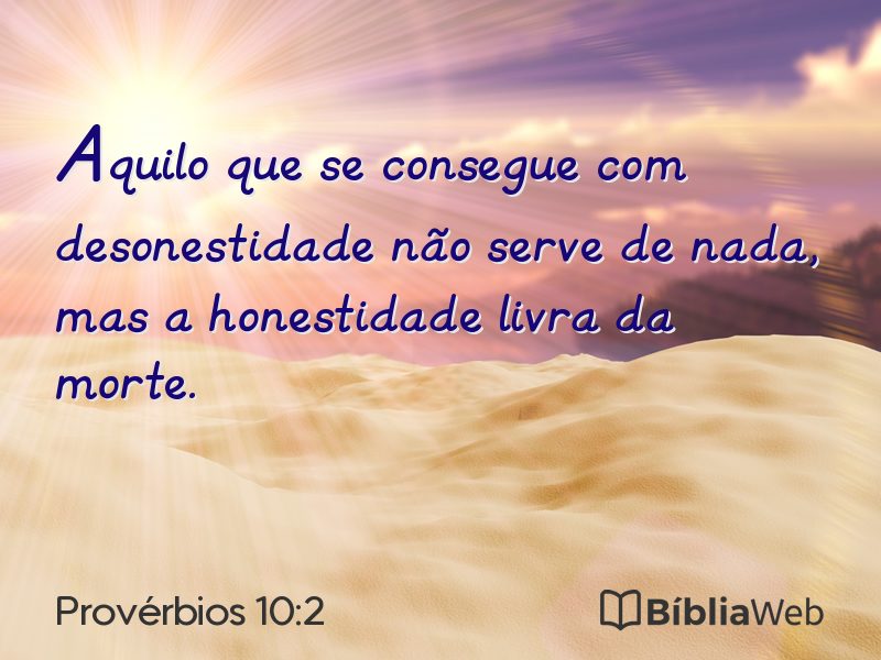 Provérbios 10:2 em imagem para compartilhar