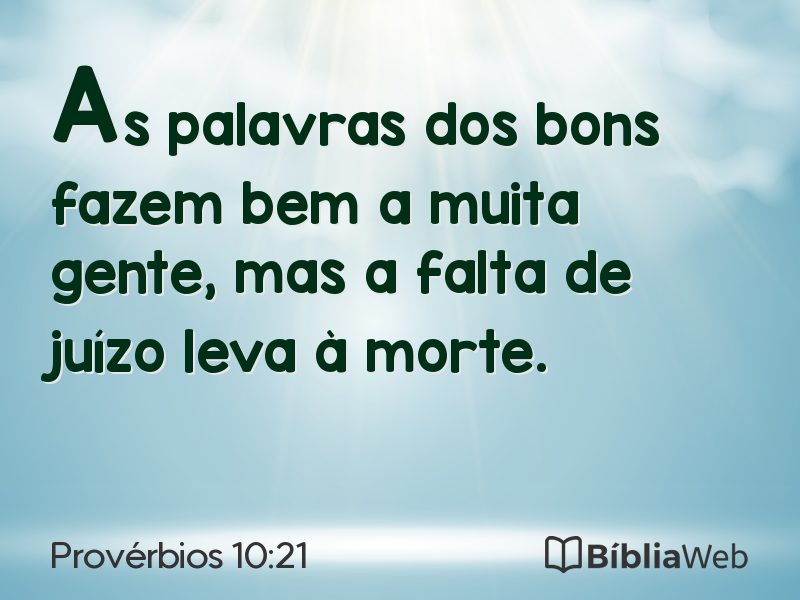Provérbios 10:21 em imagem para compartilhar