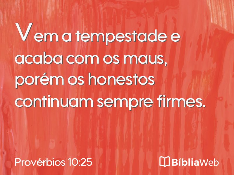 Provérbios 10:25 em imagem para compartilhar