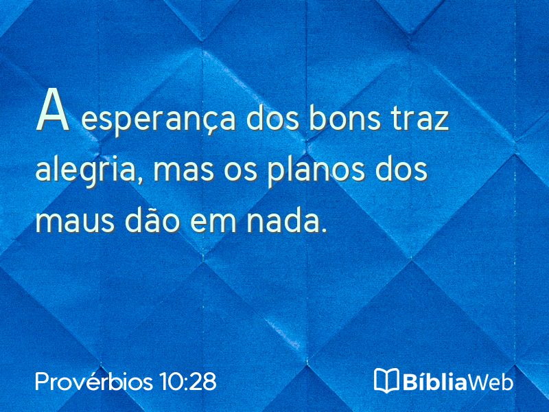 Provérbios 10:28 em imagem para compartilhar