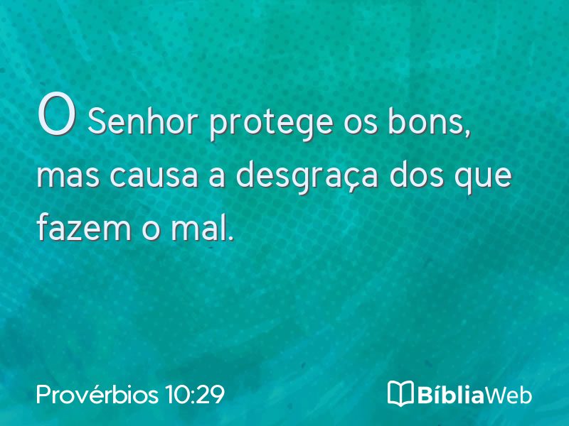 Provérbios 10:29 em imagem para compartilhar