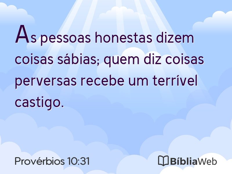 Provérbios 10:31 em imagem para compartilhar