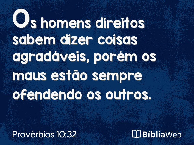Provérbios 10:32 em imagem para compartilhar