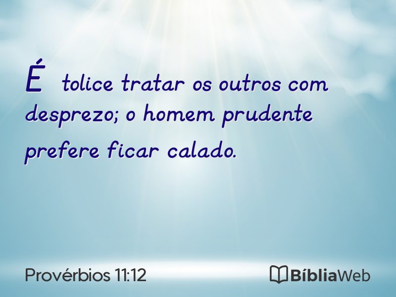 Provérbios 11:12 em imagem para compartilhar