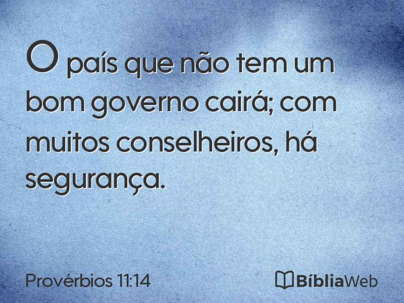 Provérbios 11:14 em imagem para compartilhar