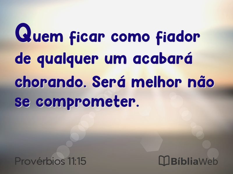 Provérbios 11:15 em imagem para compartilhar